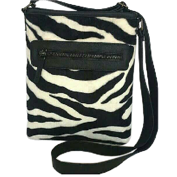Zebra print sling bag